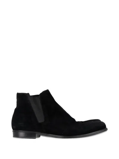 Pre-owned Prada Chelsea Suede Boots In Black