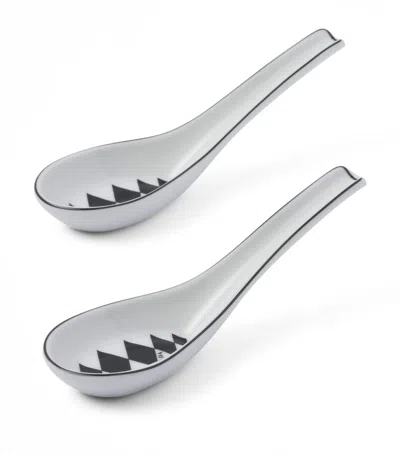 Prada Chequerboard Spoons In White