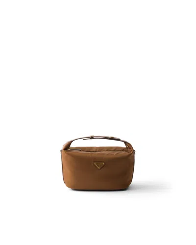 Prada Chérie Mini Bag Aus Re-nylon In Brown