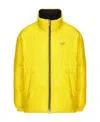 Prada Chest Logo-patch Padded Jacket In Yellow