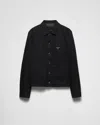 Prada Classic Popeline Shirt For Men In Black