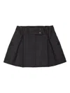 Prada Minirock Mit Falten In Gray