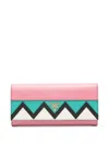 Prada Chevron-pattern Wallet In Pink