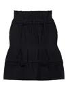 Prada Chevron-pattern Wool Skirt In Black