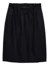 Prada Chevron Wool Midi Skirt Clothing In Black