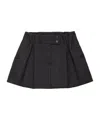 Prada Chevron Wool Mini Skirt In Black