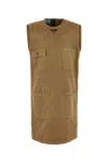 Prada Denim Mini Dress In Beige