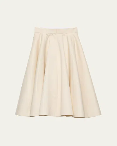 PRADA CHINO A-LINE MIDI SKIRT
