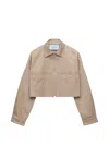 Prada Chino Blouson Jacket In Brown