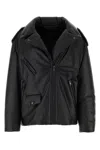 Prada Black Nappa Leather Padded Jacket