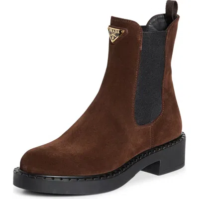 Prada Chocolate Chelsea Boot