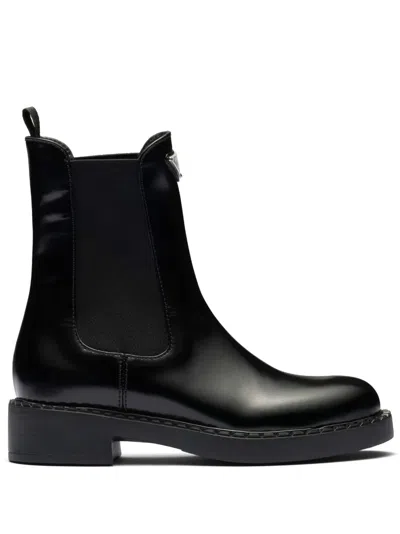 PRADA CHOCOLATE CHELSEA BOOTS