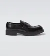 Prada Loafers Brushed Leather Elastic Gusset