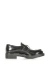 Prada Chocolate Loafers In Brushed Leather In Nero