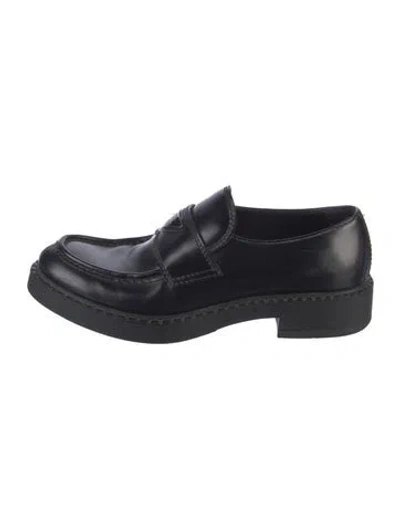 Pre-owned Prada Chocolate Loafers Sneakers In Black