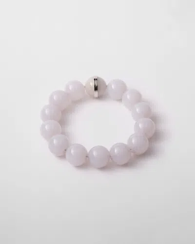 Prada Choker Aus Plexiglas Und Metall In Wolkengrau/stahlgrau