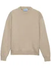Prada Cashmere Crew-neck Sweater In Neutral