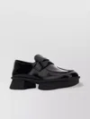 Prada Chunky Heel Loafers Glossy Finish