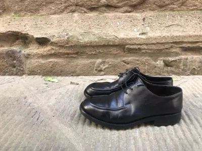 Pre-owned Prada Chunky Leather Shoes In Black