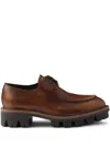 Prada Chunky-sole Lace-up Oxford Shoes In Braun