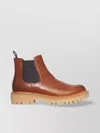Prada Chunky Sole Leather Chelsea Boots