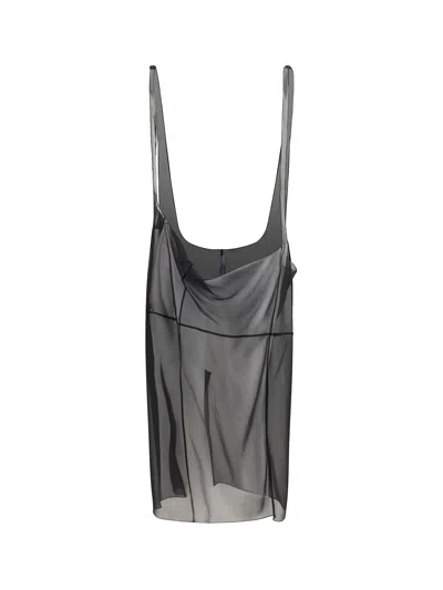 Prada Cigaline Midi Skirt With Suspender Straps In Black