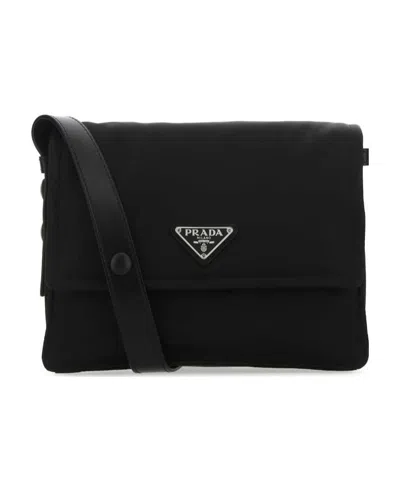 Prada Cini Small Re-nylon Recycled Nylon Messenger Bag In Black