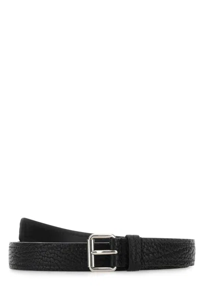 PRADA CINTURA IN PELLE NERA UOMO