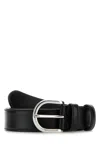 Prada Cintura In Pelle Nera  Donna In Black