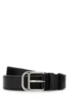 Prada Cintura In Pelle Nera  Uomo