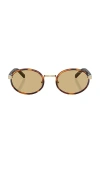 Prada Woman Sunglass Pr B56s In Root Tortoise