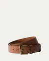 Prada City Calf Leather Belt In Cognac