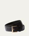 Prada City Calf Leather Belt In Nero