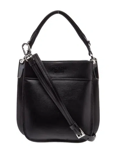 Pre-owned Prada City Calf Leather City Calf Leather Margit Small In Black