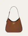 Prada City Maxi Leather Hobo Bag
