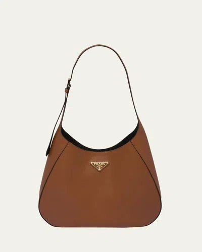 Prada City Maxi Leather Hobo Bag