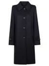 Prada Coat With Button Detailing And Side Pockets In Black
