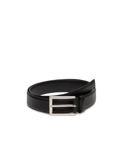 Prada Classic Buckled Belt In Black