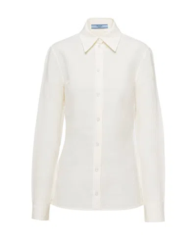 Prada Classic Button-up Shirt In Nude