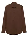Prada Hemd Mit Klassischem Kragen In Brown