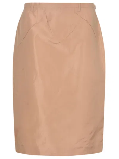 Prada Classic Mid-length Skirt In Cipria