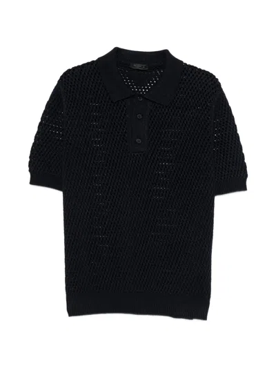 Prada Classic Mini Polo For Men In Blue