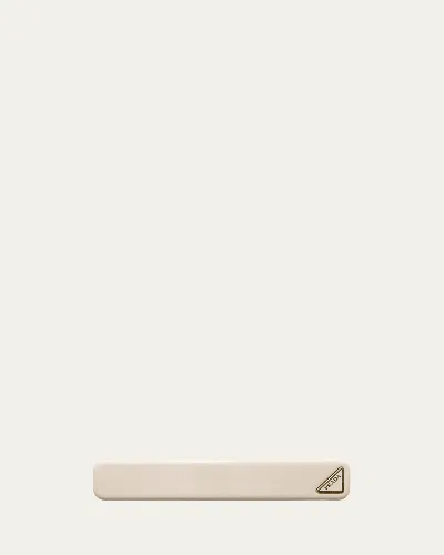 Prada Classic Plexiglass Barrette In Avorio