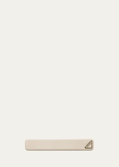 Prada Classic Plexiglass Barrette In F0304 Avorio