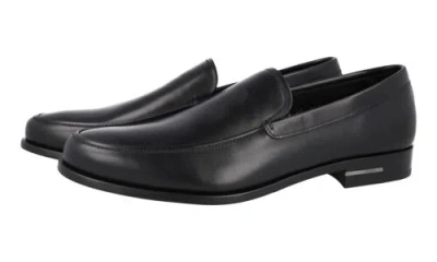 Pre-owned Prada Classic  Loafers Slipper Shoes 2db076 Black Leather