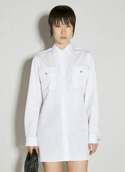 Prada Classic Shirt With Embellished Buttons In White