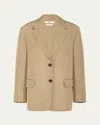 Prada Single-breasted Blazer In Oliva