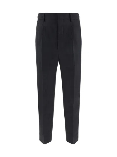 Prada Classic Wool Trousers In Antracite