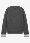 Prada Classic Wool-blend Sweater In Gray