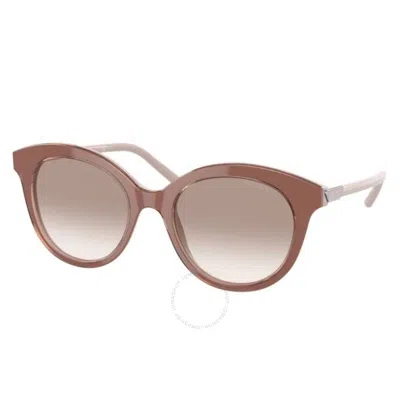 Prada Clear Gradient Brown Round Ladies Sunglasses Pr 02ysf 01y1l0 51
